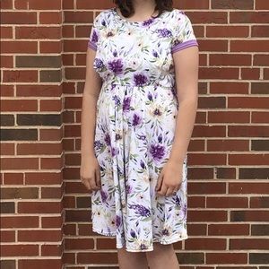 Nursing Dress - Purple Floral